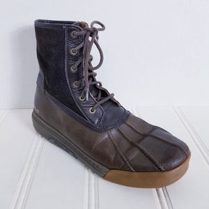 Polo Ralph Lauren Duck Boots Mens Size 11.5 Dark Brown Leather Declan Lace Up